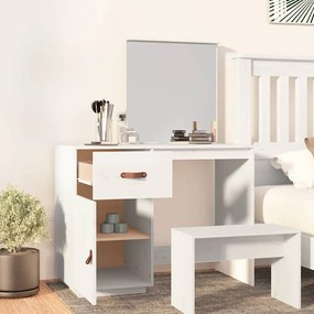 vidaXL Μπουντουάρ Λευκό 95x50x134 εκ. Μασίφ Ξύλο Πεύκου