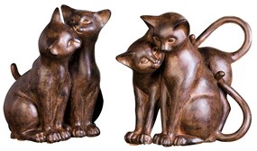 Φιγούρα Cat Πολυρεζίνη Brown PU Pcs. Assorted H. 18 cm-05161376