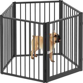 Dog Park Animal Park 5 Panel Portable Field Field Safe Μαύρο