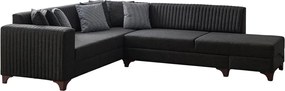 Corner Sofa-Bed West Right - Anthracite Anthracite