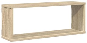 vidaXL Ράφια Κύβοι Τοίχου 4 τεμ. Sonoma Δρυς 60x15x23 εκ. Επεξ. Ξύλο