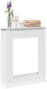 vidaXL Πλαίσιο Τζακιού Λευκό 75x20x87,5 εκ. από Επεξ. Ξύλο