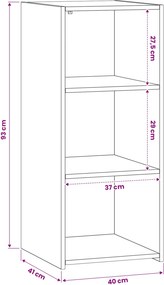 vidaXL Πλαϊνό γραφείο Παλαιωμένο ξύλο 40 x 41 x 93 εκ