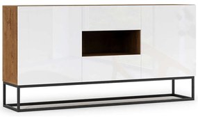 Μπουφές Arborio ΙΙ 162414209 180x40x80cm White Mdf,Μέταλλο