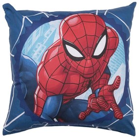 Μαξιλάρι Διακοσμητικό (Με Γέμιση) Παιδικό Spiderman 44 Blue Viopros 40Χ40 100% Cotton