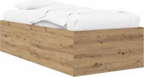 vidaXL Κρεβάτι δαπέδου Artisian Δρυς 80 x 200 cm Επεξεργασμένο Ξύλο