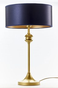 Επιτραπέζιο Φωτιστικό Kaszmir Φ35cm Χρυσό με Μπλε Ύφασμα