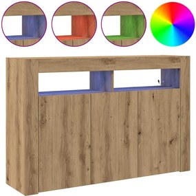 vidaXL Πλαϊνό γραφείο Artisan Oak 116 x 30 x 75 εκ. Επεξεργασμένο Ξύλο