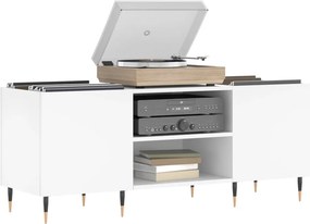 vidaXL Δισκοθήκη Λευκή 121 x 38 x 48 εκ. Επεξεργασμένο Ξύλο