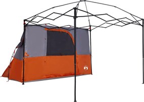 vidaXL Σετ Σκηνών Κατασκήνωσης 2 pcs Πορτοκαλί Ταφτάς και Υφάσματα