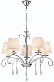 Φωτιστικό Οροφής - Πολυέλαιος 77-8196 5xE14 60W Nickel-White Homelighting Metal