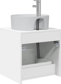 vidaXL Επιτοίχια Λεκάνη Έπιπλο Λευκό 49,5 x 44,5 x 65 εκ