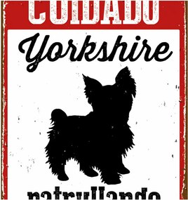 Πλάκα Magnet &amp; Steel Cuidado Yorkshire Patrullando 14,8 x 21 cm
