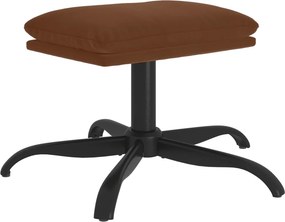 vidaXL Υποπόδιο Καφέ 60x60x36 εκ. από Ύφασμα Μικροϊνών