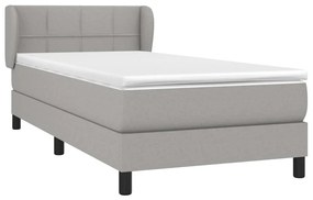 ΚΡΕΒΑΤΙ BOXSPRING ΜΕ ΣΤΡΩΜΑ ΑΝΟΙΧΤΟ ΓΚΡΙ 100X200 ΕΚ. ΥΦΑΣΜΑΤΙΝΟ 3126221