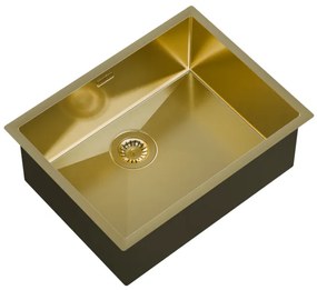 Helika Nova 100L Υποκαθήμενος Ανοξείδωτος Νεροχύτης 59x45mm PVD Gold