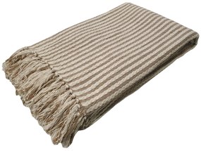 Ριχτάρι Υφαντό Polycotton Διθέσιος 180x250εκ. Natural-Beige Komvos Home 7012064-2
