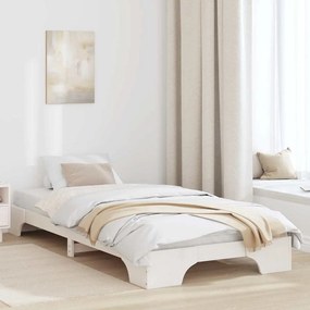 vidaXL Σκελετός Κρεβατιού Λευκό 90 x 190 cm Στερεά ξυλεία πεύκου