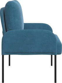 vidaXL Καναπέδες με μαξιλάρι 55cm Μπλε Κόντρα πλακέ