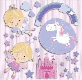 Παιδικά Αφρώδη Αυτοκόλλητα Τοίχου Ango Happy Fairies 14503