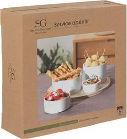 ΕΤΑΖΈΡΕΣ &amp; ΟΡΝΤΕΒΙΈΡΕΣ APPETIZER SET BAMBOU WHITE 5P 188411
