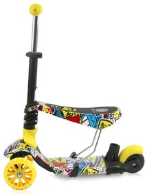 Παιδικό πατίνι Draxter Plus Scooter με κάθισμα και χειρολαβή γονέα Graffiti Smile 10390140019 Lorelli