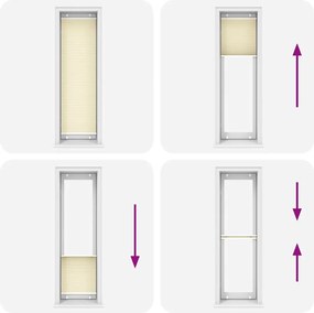 vidaXL Πλισέ Στόρι Κρεμ 65x200 εκ. Πλάτος Υφάσματος 64,4 εκ. Πολυεστέρας