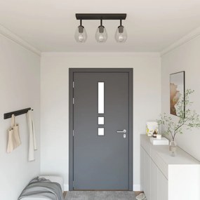 Σποτ οροφής Μαύρο 54 x 13 x 26 εκ. Γυαλί και Μέταλλο