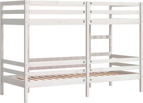 vidaXL Κουκέτα Λευκό 90 x 200 εκ. από Μασίφ Ξύλο Πεύκου