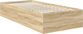 vidaXL Σκελετός Κρεβατιού Δρύς Sonoma 90 x 190 cm Επεξεργασμένο Ξύλο