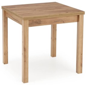 Τραπέζι Houston 224, Craft δρυς, 76x80x80cm, 33 kg, Επιμήκυνση, Πλαστικοποιημένη μοριοσανίδα, Ινοσανίδες μέσης πυκνότητας | Epipla1.gr