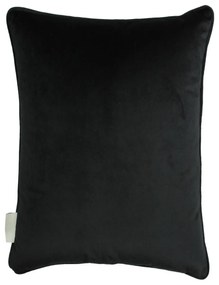 Μαξιλάρι Με Σχέδιο Τριαντάφυλλο Μαύρο Polyester 43x43cm