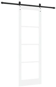 vidaXL Ολισθητή Πόρτα Λευκό 78 x 232 cm Ξύλο και μέταλλο