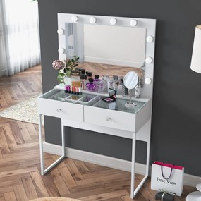 Τουαλέτα Μακιγιάζ Λευκό BUCLEVA 90x40x141.8