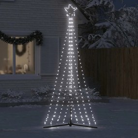 vidaXL Χριστουγεννιάτικο δέντρο LED 447 LED Ψυχρό Λευκό 250 εκ.