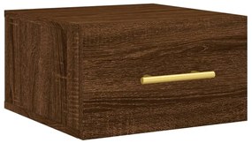 Κομοδίνο Επιτοίχιο Καφέ Δρυς 35 x 35 x 20 εκ. - Καφέ