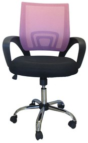 Καρέκλα Γραφείου ΑΛΚΥΟΝΗ Μαύρο/Ροζ 57x57x86-96cm