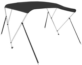 vidaXL Τέντα Σκάφους με 3 Αψίδες Μαύρη 183x196x137 εκ.