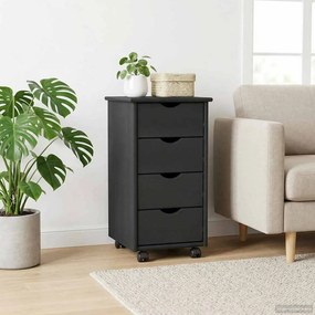vidaXL Κινητό Ντουλάπι MOSS 34 x 39 x 65,5 cm Μασίφ Ξύλο Πεύκου Γκρι