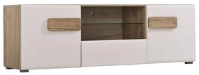 TV cabinet BERT TV 160 Gray oak - White Lacquer 160x41.5x52 cm 160x41.5x52 εκ.