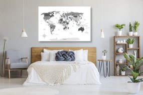 Εικόνα σε ασπρόμαυρο χάρτη από φελλό με μπλε αντίθεση - 120x80  smiley