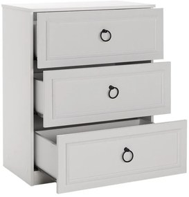 Συρταριέρα Hampton Megapap χρώμα λευκό 72x44x93εκ.