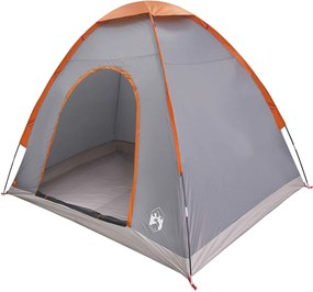 vidaXL Σκηνή Camping 2 ατόμων Γκρι και Πορτοκαλί