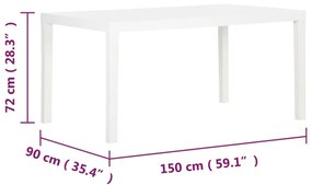 ΤΡΑΠΕΖΙ ΚΗΠΟΥ ΛΕΥΚΟ 150 X 90 X 72 ΕΚ. ΑΠΟ ΠΟΛΥΠΡΟΠΥΛΕΝΙΟ 317734