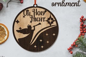 Σετ των 3 Intra απο ξύλο plywood 3mm-4mm πάχος 3D διακόσμηση. Κόψιμο με λέιζερ στολίδι της Γέννησης Δίασταση 8x8 cm INTRAFABR-80065907