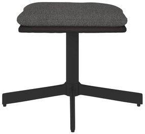 vidaXL Υποπόδιο Σκούρο Γκρι 60x60x36 εκ. Ύφασμα & Συνθετικό Δέρμα