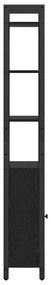 vidaXL Βιβλιοθήκη Μαύρη Οξυά 40 x 24 x 161 εκ Επεξεργασμένο ξύλο