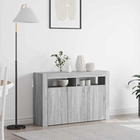 vidaXL Βιτρίνα Γκρι sonoma Κατασκευασμένο ξύλο 116 x 30 x 75 εκ Βιτρίνα