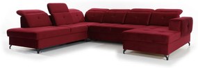 Γωνιακός Καναπές κρεβάτι Opus 347x108x283cm κόκκινος BOG729432
