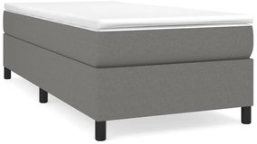 vidaXL Κρεβάτι Boxspring με Στρώμα Σκούρο Γκρι 80x200 εκ. Υφασμάτινο